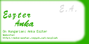 eszter anka business card